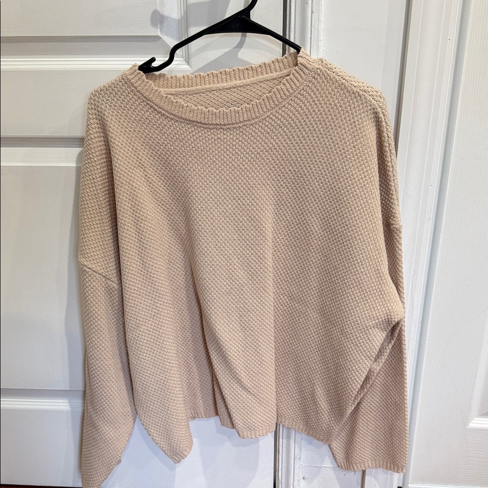 Cozy Beige Knit Sweater